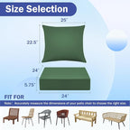 IASEAHK Outdoor Seat Cushion Set, Waterproof & Fade Resistant Patio Chair - Image 2