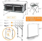 CampLand Outdoor Folding Table Aluminum Lightweight Height Adjustable - Image 2