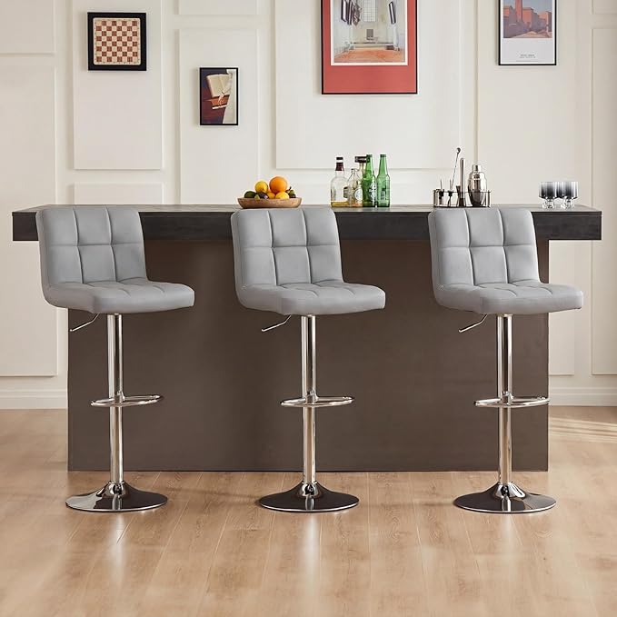 DUMOS Bar Stools Set of 2, 24 inch Counter Height Bar Stools, Upholstered by DumosLifestyle
