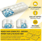 1 MIDDLE ONE Wicker Chair Cushions 3 Pieces Set - Image 4