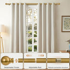 Modern Gold Curtain Rods for Windows 16 to 144 Inch 1" Diameter Adjustable - Image 3