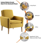 Set of 2 Accent Chairs Living Room Modern Arm Chair Comfortable Fabric Comfy - Image 7
