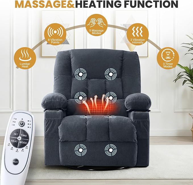 Swivel Recliner Chair for Adults - Image 3