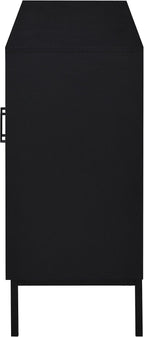 Coaster Home Furnishings Jess 2-Door Arched Fluted Glass Accent Cabinet Black - Image 6