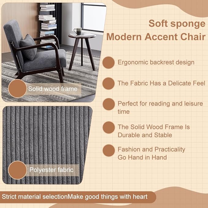 Mid Century Modern Accent Chair - Image 7