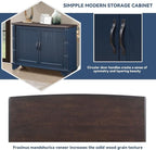 40" Solid Wood Buffet Storage Cabinet, Vintage Console Table - Image 6