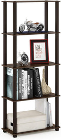 Furinno TURN-S-TUBE Book Shelf, 5-Tier Toolless Storage Shelves by Furinno-FitsYourSpaceFitsYourBudget