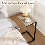 AMHANCIBLE C Shaped End Tables, Couch Side Tables that Slide Under, TV Trays - Image 6