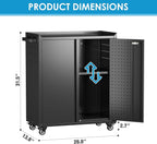 SUXXAN Storage Cabinet with Wheels and Pegboard, Rolling Garage Storage Cabinet - Image 2