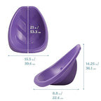 ECR4Kids Plastic Leaf Scoop Floor Rocker Seat, Classroom Furniture - Image 3
