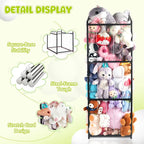 NomNest Stuffed Animal Storage Zoo, Large Metal Plushies Organizer, Heavy Duty - Image 3