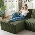 96" Cloud Sectional Couch U-Shaped Chaise - Image 5