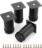 OwnMy 4PCS 4 Inch Furniture Legs Feets Metal Cabinet Legs, Adjustable Round by OwnMy