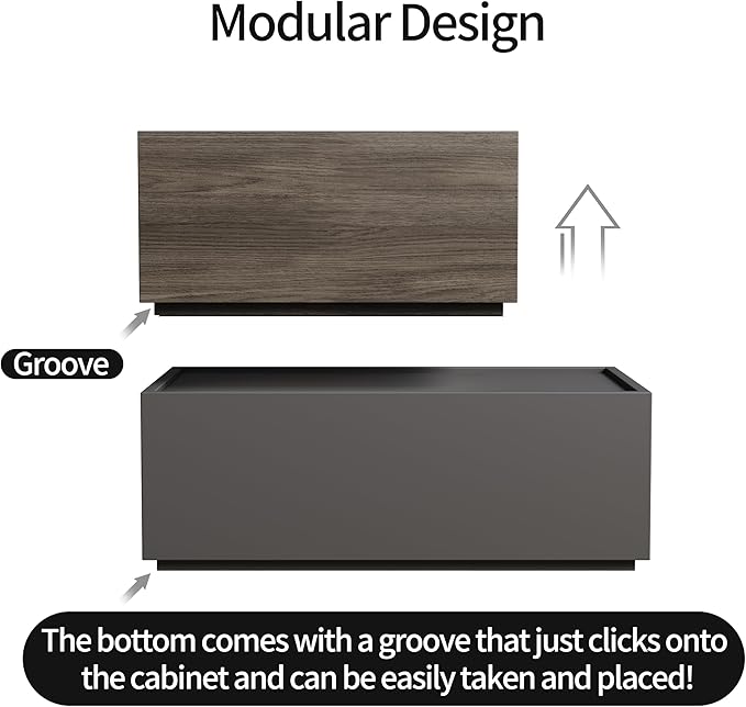 Svimi Modular Stackable Drawers, Modern Nightstand Modular Storage Bins - Image 7