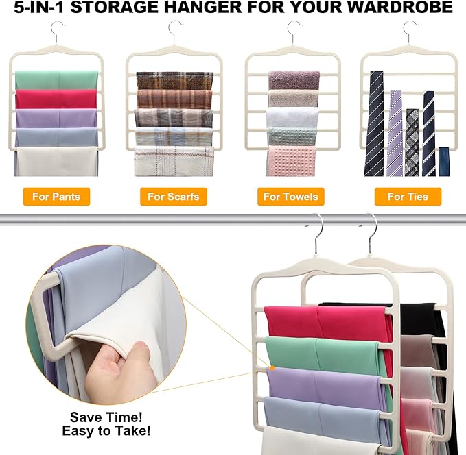 Closet Organizers and Storage, 3 Pack Velvet Pants-Hangers-Space-Saving - Image 3