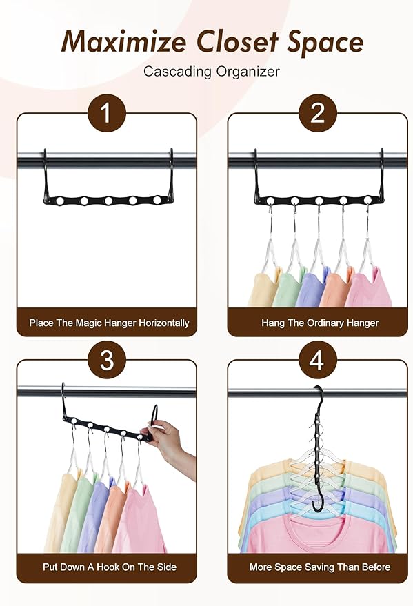 HOUSE DAY Closet Organizers and Storage 12 Pack, College Dorm Room Essentials - Image 3
