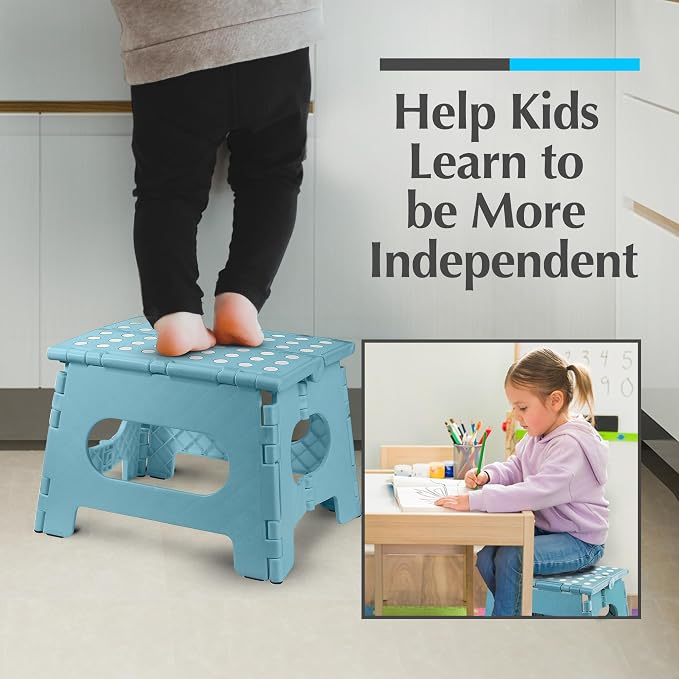 Handy Laundry Folding Step Stool 9 Inch – Sturdy Plastic Foldable Step Stool - Image 6