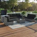 Tangkula 8 Pieces Wicker Patio Furniture Set - Image 3
