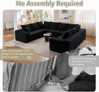 Sectional Cloud Couch for Living Room, Modular Floor Deep-Seat Sofa, Big Comfy - Image 4
