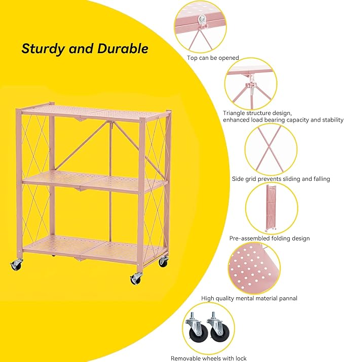 BRIAN & DANY 3-Tier Foldable Storage Shelves - Image 5