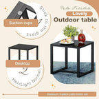 Greesum 3 Piece Patio Furniture Set, All-Weather Imitation Rattan Conversation - Image 4