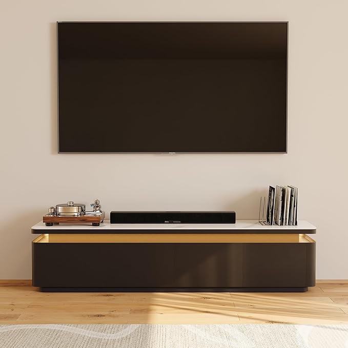POVISON Fully Assembled 71" Mid-Century Modern TV Stand - Image 5