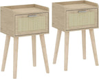 LAATOOREE Nightstand Set of 2, Small Bedside Table, End Table by LAATOOREE