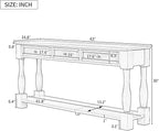 Knocbel 64 Inch Long Antique Entry Console Table - Image 2