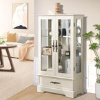 Lighted Glass Curio Display Cabinet - Image 7