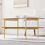 LumFurn Oval Glass Coffee Table, Mid-Century Modern Design, L41 x W21 x H17 inch - Image 5