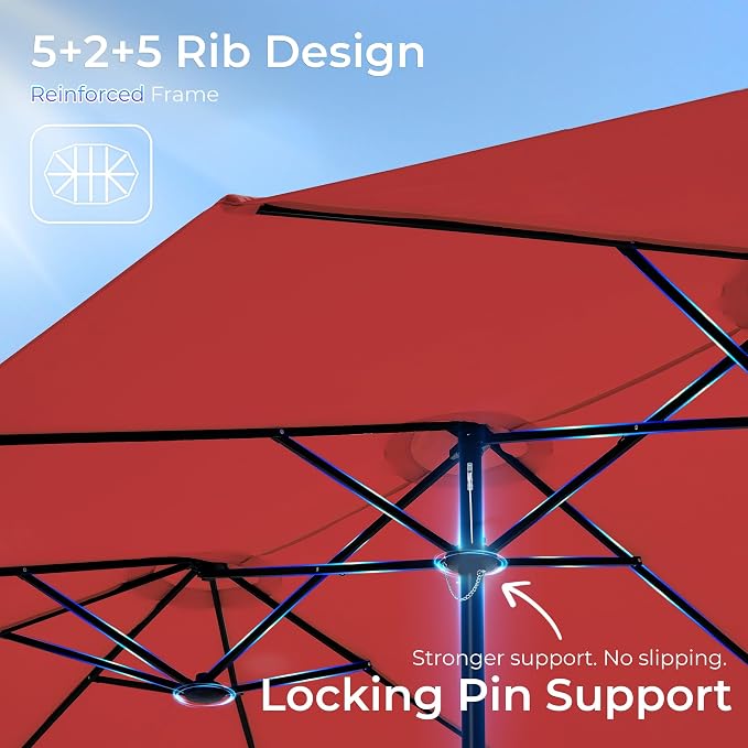 SUPERJARE 15FT Outdoor Patio Umbrella - Image 7