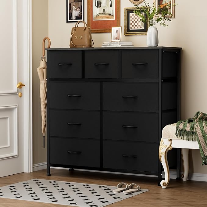 Sweetcrispy 9-Drawer Fabric Dresser Storage Tower - Image 2