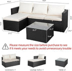 Shintenchi 4 Pieces Patio Furniture Sets, Outdoor Sofa Patio Sectional Sets All - Image 5