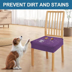 Smiry Waterproof Seat Covers for Dining Room Chairs Set of 4, Stretch Jacquard - Image 6