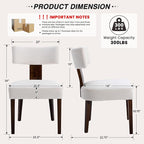 Mid Century Modern Dining Chairs, Farmhouse Velvet Upholstered Accent Chair - Image 2