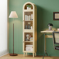 71" Tall Arched Cabinet with Acrylic Door, Modern Curio Arched Bookcase with by WelcometoIABIFO