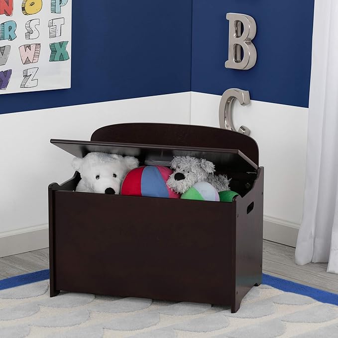 Delta Children MySize Deluxe Toy Box, Dark Chocolate - Image 2