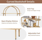 71" Tall Fluted Arched Bookshelf - Image 6