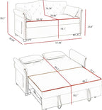Auvsoce 57'' Convertible Sleeper Sofa Bed - Image 2