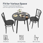 HOOBRO Bamboo Dining Table, Round Dining Table - Image 4