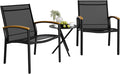Shintenchi 3 Pieces Patio Bistro Sets, Outdoor Textilene Fabric Conversation by Shintenchi%7CFurnitureMadeforRealLife