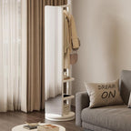WoodsWhisper Full Length Mirror Coat Rack Solid Wood Floor Mirror 66"x12" Full - Image 5