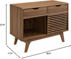 Modway Render Mid-Century Modern Vinyl Record Storage Display Cabinet, 37 Inch - Image 3