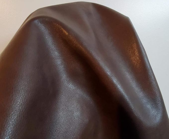 NAT Leathers | Brown Fenice Soft Faux Vegan Leather PU | 1 Yard Cut by Yard | - Image 7