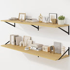 Fun Memories Floating Shelves for Wall, 12 Inch Deep Floating Shelves Set of 2 by FunMemories