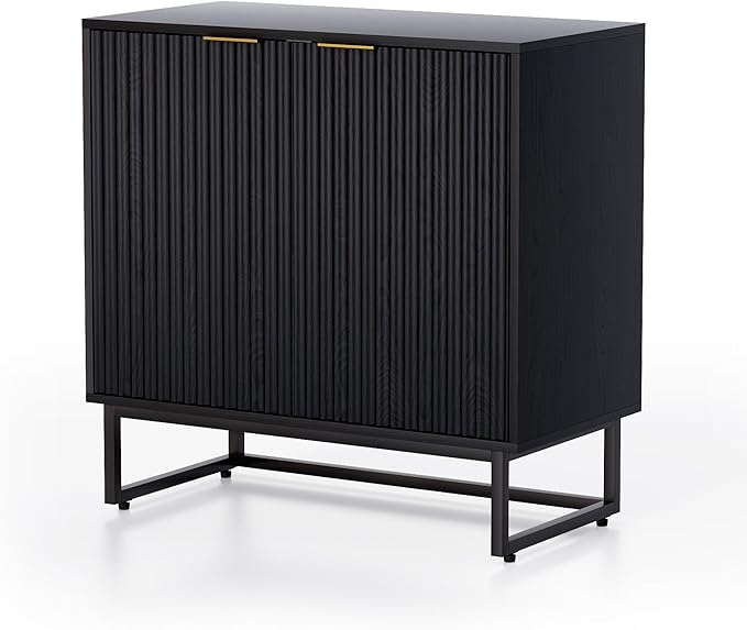 EYYTHUNG Fluted Cabinet with Storage, Sideboard Buffet Cabinet with Adjustable by EYYTHUNG