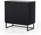 EYYTHUNG Fluted Cabinet with Storage, Sideboard Buffet Cabinet with Adjustable by EYYTHUNG
