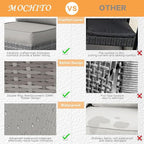 MOCHITO 5 Pieces Outdoor Patio Furniture Sets, All-Weather Sectional Sofa Grey - Image 4