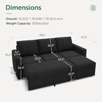 HONBAY Modular Sectional Sleeper Sofa - Image 2