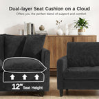 Loveseat Sofa, Comfy Chenille Small Couch - Image 4